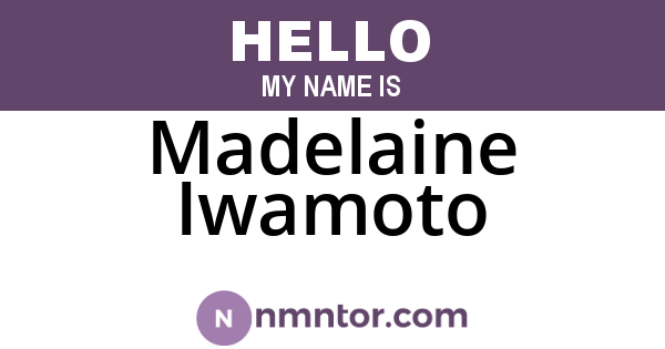 Madelaine Iwamoto