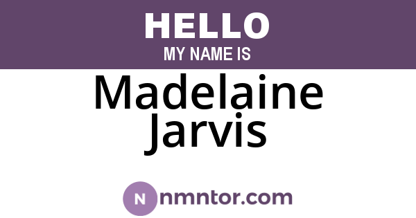Madelaine Jarvis