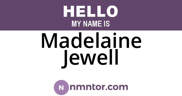 Madelaine Jewell