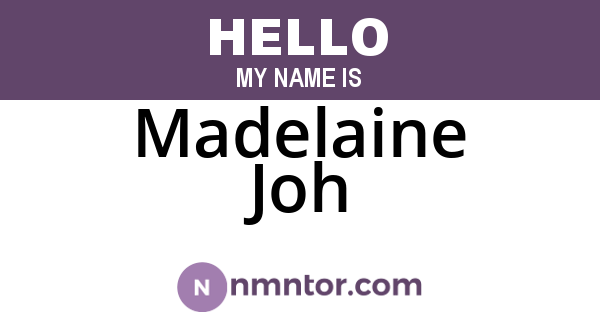Madelaine Joh