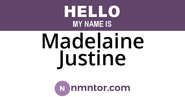 Madelaine Justine