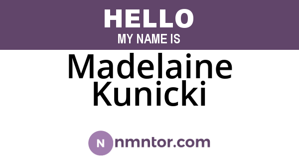 Madelaine Kunicki