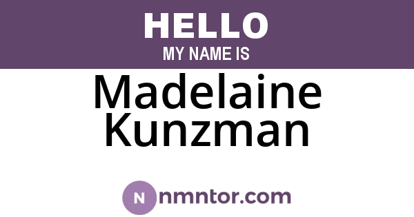 Madelaine Kunzman