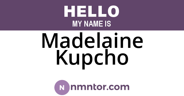 Madelaine Kupcho
