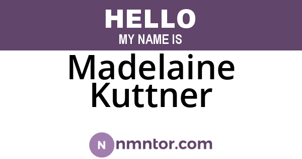 Madelaine Kuttner