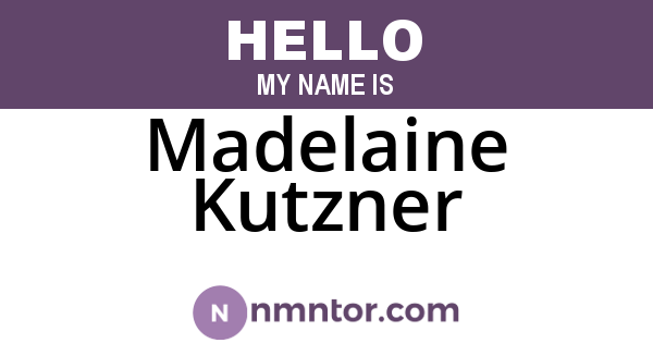 Madelaine Kutzner