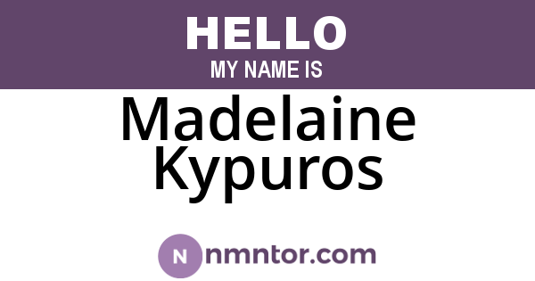 Madelaine Kypuros