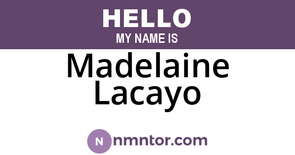 Madelaine Lacayo