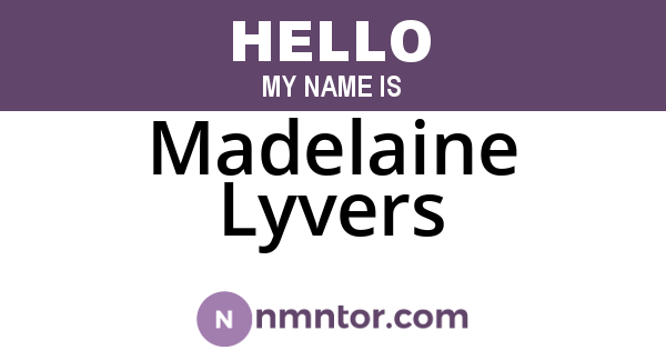 Madelaine Lyvers