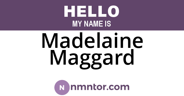 Madelaine Maggard