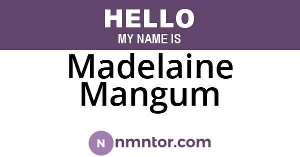 Madelaine Mangum
