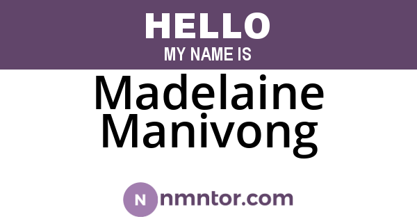 Madelaine Manivong