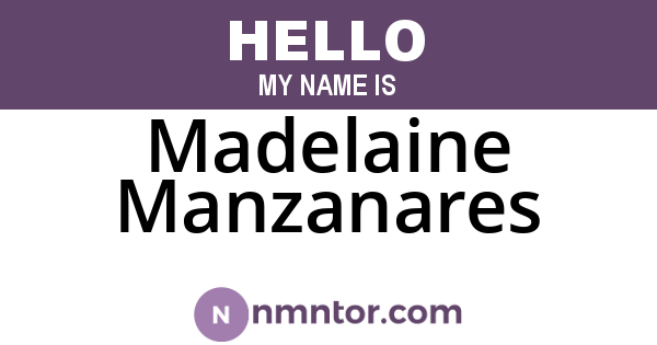 Madelaine Manzanares