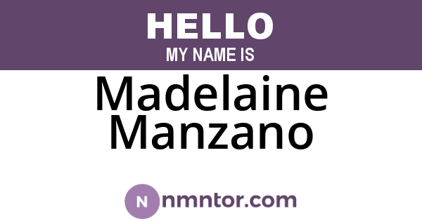 Madelaine Manzano