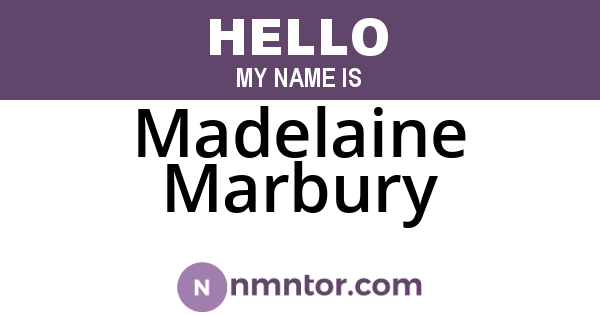 Madelaine Marbury