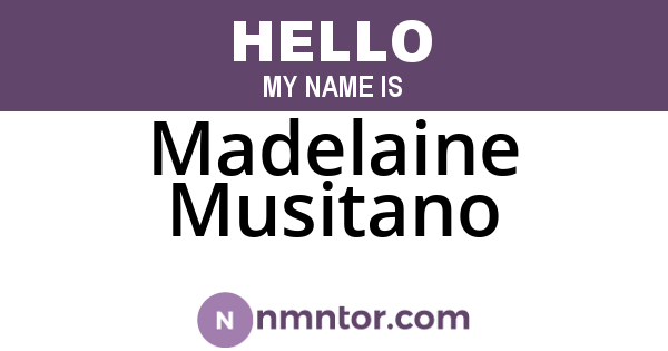 Madelaine Musitano