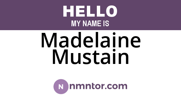 Madelaine Mustain
