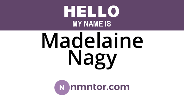 Madelaine Nagy