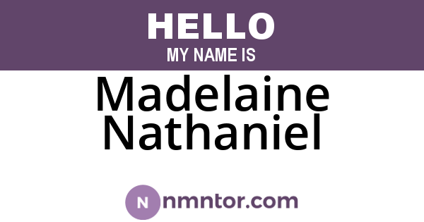 Madelaine Nathaniel