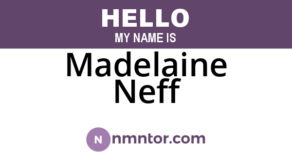 Madelaine Neff