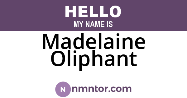 Madelaine Oliphant