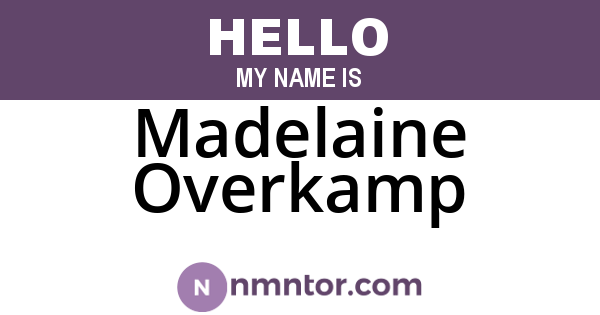 Madelaine Overkamp