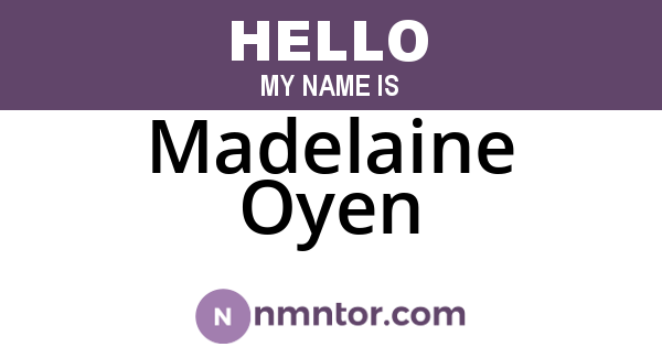 Madelaine Oyen
