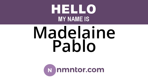 Madelaine Pablo