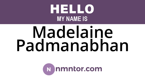 Madelaine Padmanabhan
