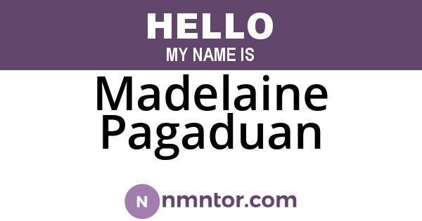 Madelaine Pagaduan