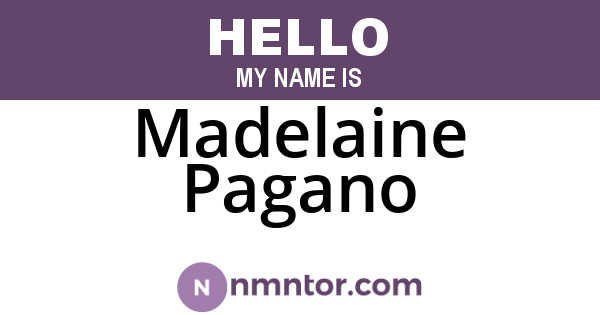 Madelaine Pagano