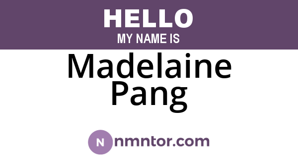 Madelaine Pang
