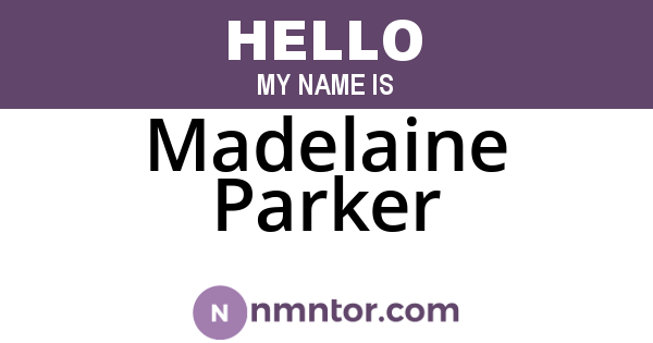 Madelaine Parker