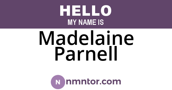 Madelaine Parnell