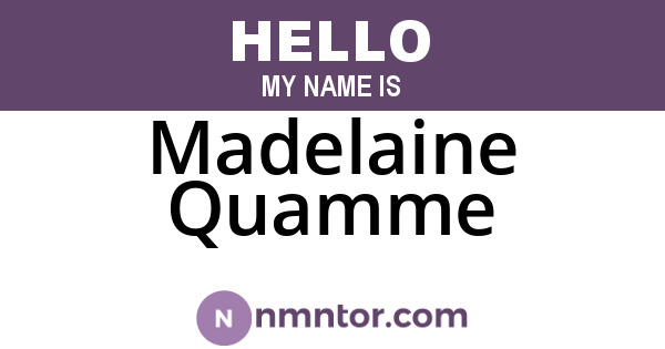 Madelaine Quamme