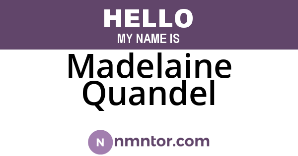 Madelaine Quandel