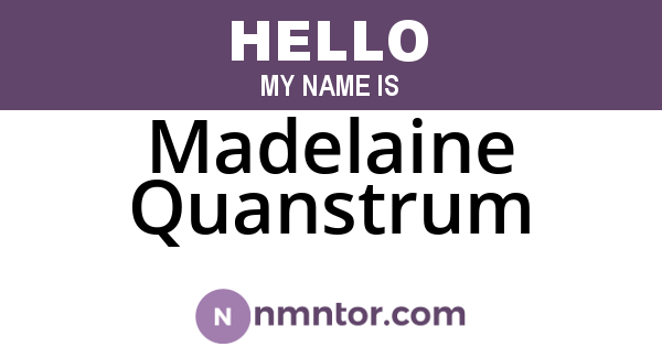 Madelaine Quanstrum