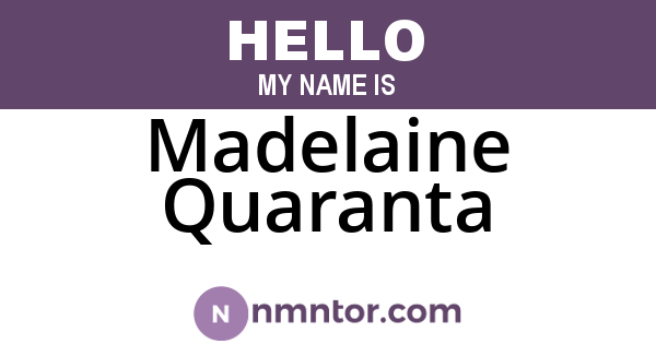 Madelaine Quaranta