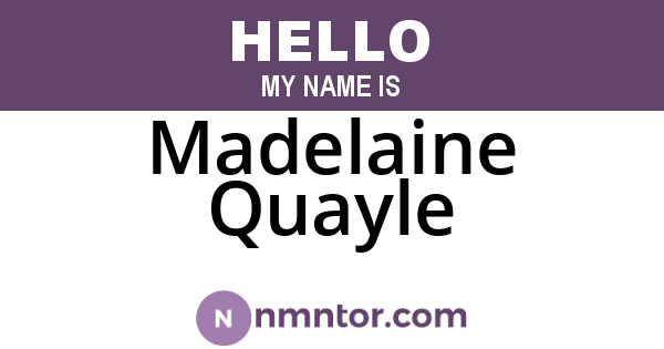 Madelaine Quayle