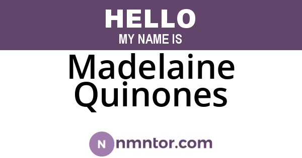 Madelaine Quinones