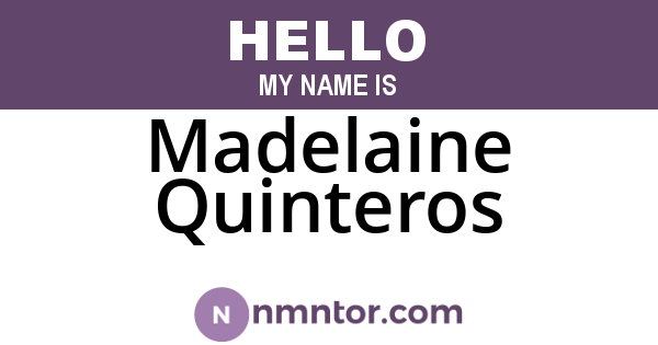 Madelaine Quinteros