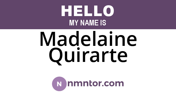Madelaine Quirarte