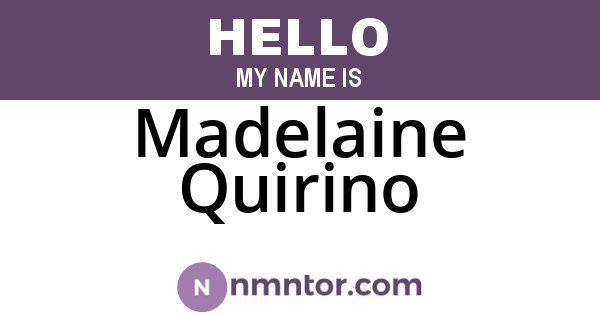 Madelaine Quirino