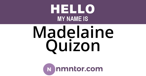 Madelaine Quizon