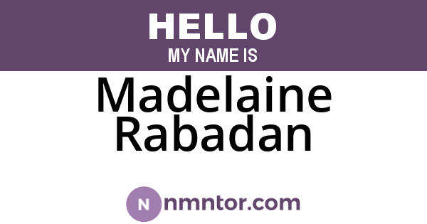 Madelaine Rabadan