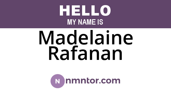 Madelaine Rafanan