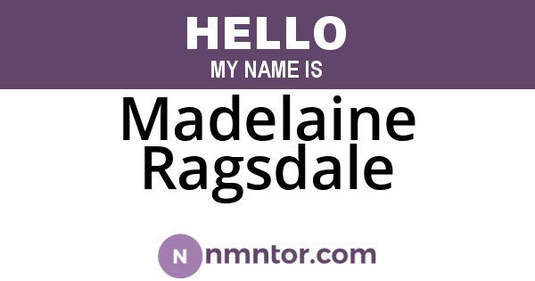 Madelaine Ragsdale