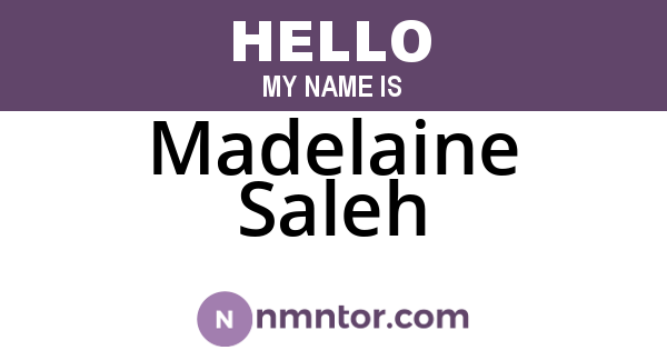 Madelaine Saleh