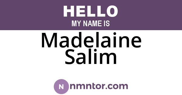 Madelaine Salim