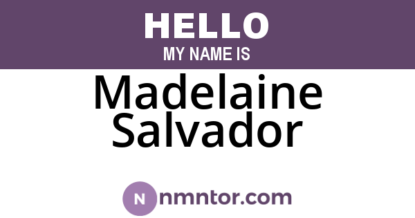 Madelaine Salvador